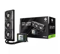 ASRock Water Cooling Cooler Steel Legend Dark 360 LCD, 14.2 inches (360 mm), Black, Simple Water Cooling with 3.4 inch LCD Display, Compatible with CPU Temperature Display, Compatible with LGA1700 AM5