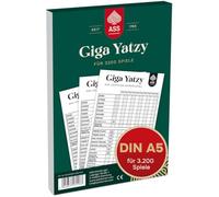 ASS Altenburger 22517117 22517117-Giga Yatzy Block | Dice pad for 3200 games, 160 pages each 10 columns, printed on both sides