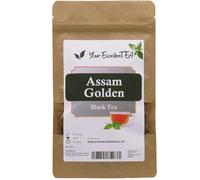 Assam Golden (50g) Black Loose Leaf Tea Second Flush Golden Flowery Orange Pekoe Malty Strong Rich Amber Smooth Honey Notes Bold with Twisted Leaves, Resealable Pouch to Preserve Freshness