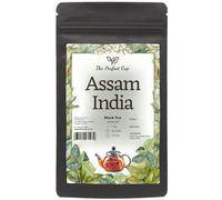 Assam Indian Tea Loose Leaf (100g) Premium India Black Loose Leaf Tea Aromatic and Tasty Leaves, Pure Natural, Strong Malty Caffeinated, Closed in Dark Resealable Pouch