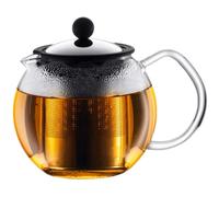 Assam Tea Press Permanent Filter Glass Handle 0.5 L/17oz Black Transparent