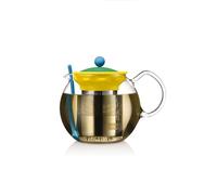 Assam Tea Press with Stainless Steel Filter, 1.0 L, 34 oz and Spoon, 14 cm - MOMA