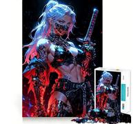 Assassin Anime Woman 1000 Pieces Puzzles for Adults Creative Play DownTime Game Fun Challenge Art Display (38x52cm)