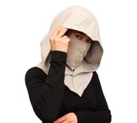 Assassin Hood and Mask Cotton Ninja Balaclava Adaptable Hoodie Casual Ren Faire Cosplay LARP Costume Cowl