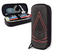 Assassin s Creed Leather Pencil Case, Zipper Pencil Box, Pencil Case, Suitable for School, Work and Office