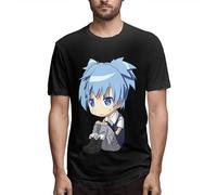 Assassination Classroom Nagisa Men's T-Shirt Fashion Short Sleeve Black(Small)
