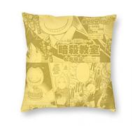 Assassination Classroom Octopus Koro Sensei Square Pillowcase Pillow Cover Cushion Zip Decorative Throw Pillow for Home Sofa