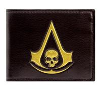 Assassin's Black Flag Creed Jackdaw Ship Sea Chart Wallet Bi-Fold Coin & Card Holder, Brown