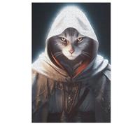 Assassins Cat Wooden Puzzles Jigsaw Puzzle 1000 Pieces for Adults Creative Difficult Challenging Game （78×53cm）