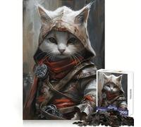 Assassins Chibi Cat Jigsaw 1000 Pieces for Teenagers Brain Skill Bright Hue Pattern Assemble Xmas Surprise (50x75cm)