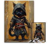 Assassins Chibi Cat Jigsaw Puzzles 1000 Pieces for Adults Puzzles for Adults HighDifficulty Brain Teaser for Teenagers 1000 PCS(75x50cm)