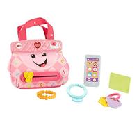Fisher-Price Laugh & Learn My Smart Purse, English & French Edition, role-play toy with Smart Stages learning content for infants ages 6 months and up