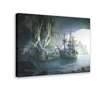 Assassin's Creed Black Flag - The Hidden Cave Canvas Poster Bedroom Decor Landscape Office Room Decor Gift 24x36inch(60x90cm)