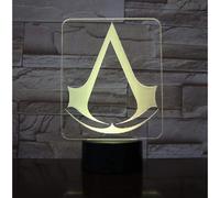 Assassins Creed Game Logo Nightlight Gift For Kids Bedroom Decor Color Changing Study Room 3d Led Night Light Lamp