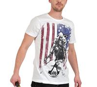 Assassin's Creed III Licensed Burned Flag Video Game White T-Shirt, White, S