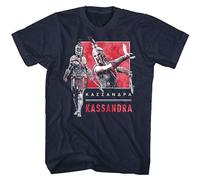 Assassin's Creed Odyssey Kassandra Spartan Warrior Men's T Shirt Soldier Armor Size 3XL Navy Blue