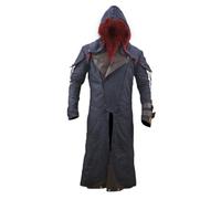 Assassin's Creed Unity Arno Dorian Blue Denim Cloak Costume Coat for Halloween (UK, Alpha, L, Regular, Regular, Blue)