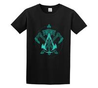 Assassins Creed Valhalla Weapons of Fear Premium Tee Mens Round Neck Cotton T Shirts Black XL