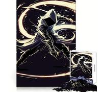 Assassins with Glowing Sword Vintage Poster 1000 Piece Jigsaw Puzzle for Adults Creative Craft Bright Detail Home Game Evening Game (50x75cm)