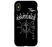 Assateague Island Compass Wind Rose Sailing Boat MD Case for iPhone X/XS