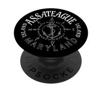 Assateague Island Compass Wind Rose Sailing Boat MD PopSockets Adhesive PopGrip