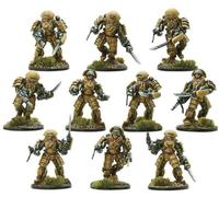 Assault Frame Armoured Infantry Squad - Empire of Japan Miniatures for Konflikt 47 Highly Detailed 28mm Scale Miniatures by Warlord Games