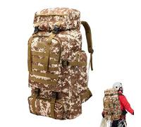 Assault Pack - Large 80 Litre Hunting Backpacks, Comfortable Ergonomic Straps, Heavy Duty Buckles, Multiple Storage Pockets, Reinforced Handles | Perfect Hunting Pack For Hiking, Desert Camouflage, Se