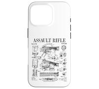 Assault Rifle Vintage Gun Military Weapon Firearm Patent Case for iPhone 16 Pro
