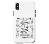 Assault Rifle Vintage Gun Military Weapon Firearm Patent Case for iPhone X/XS