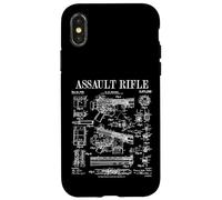 Assault Rifle Vintage Gun Military Weapon Firearm Patent Case for iPhone X/XS