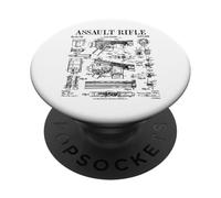 Assault Rifle Vintage Gun Military Weapon Firearm Patent PopSockets Adhesive PopGrip