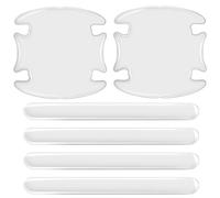 ASSBA 8pcs Car Door Handle Protector for Volvo XC60 Recharge 2020-2022 2023 2024 2025 XC60,Cup Handle Paint Scratch Protector Sticker,Anti-Scratch Guard For Door Cup Bowl,Waterproof