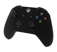 Assecure pro soft silicone skin grip protective cover for Microsoft Xbox One controller rubber bumper case with ribbed handle grip (Black) (xbox_one)