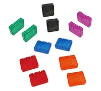 Assecure pro tough plastic storage case holder covers for SD SDHC & Micro SD memory cards - 12 pack multi colour