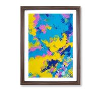 Assemblage Abstract Framed Wall Art Print A2 Walnut