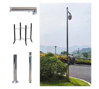 Assemble Surveillance Camera Bracket Pole, Universal Surveillance Post Stand for Warehouse/School/Parking Lot, Security Camera Pole 6 10 13 16 20ft(C,5m-196 9/10")