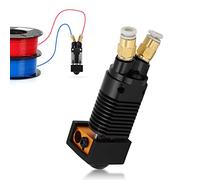 Assembled Extruder Head, 2 in 1 Out Aluminum Alloy 3D Printer Extrusion Head with Fast Heat Dissipation 3D Printer Parts for CR-10 Series and Creativity End-3