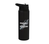 Assembly is Thinking Mechanical Engineering Identity Stainless Steel Insulated Water Bottle