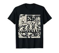 Assembly Line Worker Evolution Funny Manufacturing Graphic T-Shirt