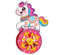 Assembly Wooden Models, Self Rocking Base Brain Game, 5.5in Wooden Horse Puzzle Kit, for Wood Material, with Rocking Base Feature, for Men Women Teens Home Thanksgiving Birthday Use