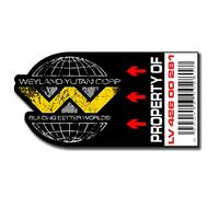 Asset Tag - Property of Weyland-Yutani Sticker Set, Digital Print, 12 PVC Pieces