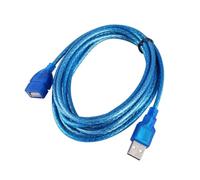 Asset Technologies USB 2.0 Male to Female Extension Cable, Blue, 5m Length