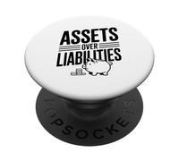 Assets Over Liabilities Financial Literacy Motivational PopSockets Adhesive PopGrip