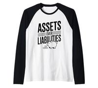 Assets Over Liabilities Financial Literacy Motivational Raglan Baseball Tee