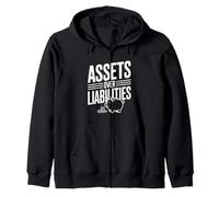 Assets Over Liabilities Financial Literacy Motivational Zip Hoodie