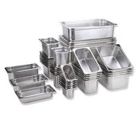 Vogue Gastronorm Pan 1/2, Stainless Steel Tray, Depth: 65 mm, Capacity: 4 Litres, Hot and Cold Food Storage Container, Bain Marie Compatible, Lid Sold Separately, K927