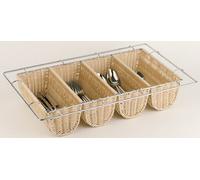 APS CB674 Rattan Cutlery Dispenser