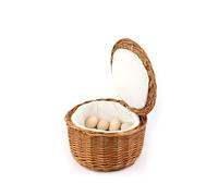 Assheuer and Pott Egg Basket Round Full Willow Diameter 26cm Height 17cm