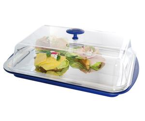 Assheuer and Pott Thermo Tray Set 43 x 29cm Height 14cm Color Blue