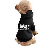 Asshole Bastard with Feelings Cute Dog And Cat Clothes Pet Hoodie Sweatshirt Pullover Sweater Coat
